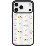 Custodia magnetica per telefono con motivo a strisce verticali e cane, For iPhone 17 Pro Max, For iPhone 17 Pro, For iPhone 17, For iPhone Air