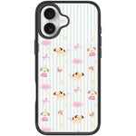 Custodia magnetica per telefono con motivo a strisce verticali e cane, For iPhone 17 Pro Max, For iPhone 17 Pro, For iPhone 17, For iPhone Air
