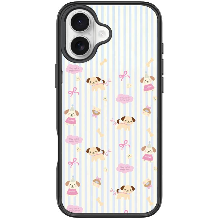 Custodia magnetica per telefono con motivo a strisce verticali e cane, For iPhone 17 Pro Max, For iPhone 17 Pro, For iPhone 17, For iPhone Air
