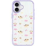 Custodia magnetica per telefono con motivo a strisce verticali e cane, For iPhone 17 Pro Max, For iPhone 17 Pro, For iPhone 17, For iPhone Air