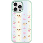 Custodia magnetica per telefono con motivo a strisce verticali e cane, For iPhone 16 Pro Max, For iPhone 16 Pro, For iPhone 15 Pro Max, For iPhone 15 Pro