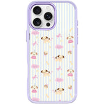 Custodia magnetica per telefono con motivo a strisce verticali e cane, For iPhone 16 Pro Max, For iPhone 16 Pro, For iPhone 15 Pro Max, For iPhone 15 Pro