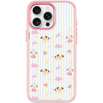 Custodia magnetica per telefono con motivo a strisce verticali e cane, For iPhone 16 Pro Max, For iPhone 16 Pro, For iPhone 15 Pro Max, For iPhone 15 Pro