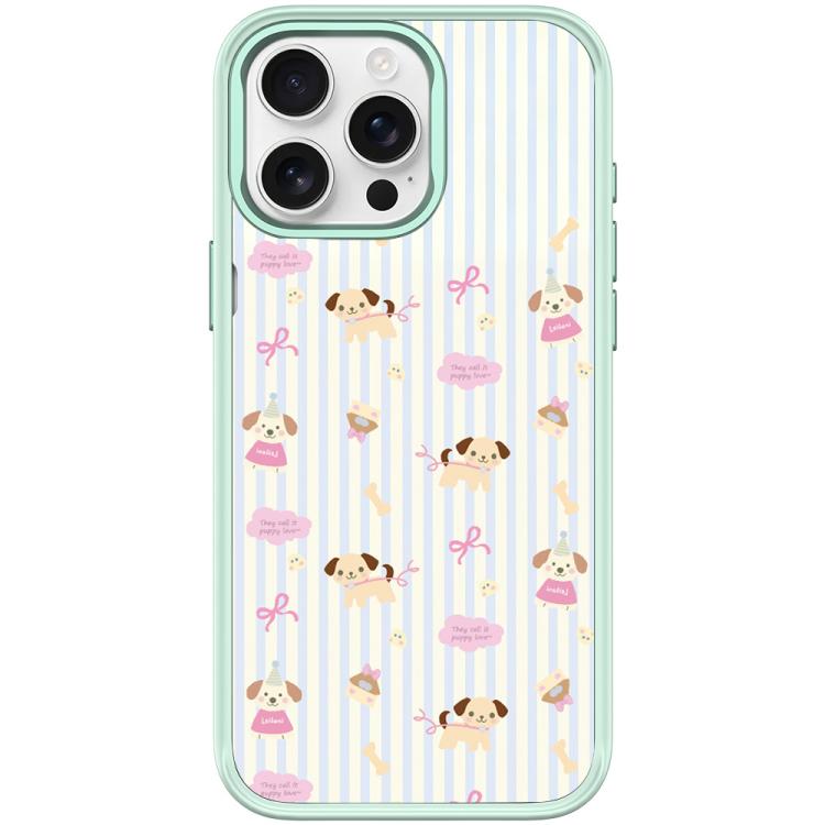 Custodia magnetica per telefono con motivo a strisce verticali e cane, For iPhone 16 Pro Max, For iPhone 16 Pro, For iPhone 15 Pro Max, For iPhone 15 Pro