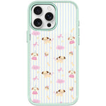 Custodia magnetica per telefono con motivo a strisce verticali e cane, For iPhone 16 Pro Max, For iPhone 16 Pro, For iPhone 15 Pro Max, For iPhone 15 Pro