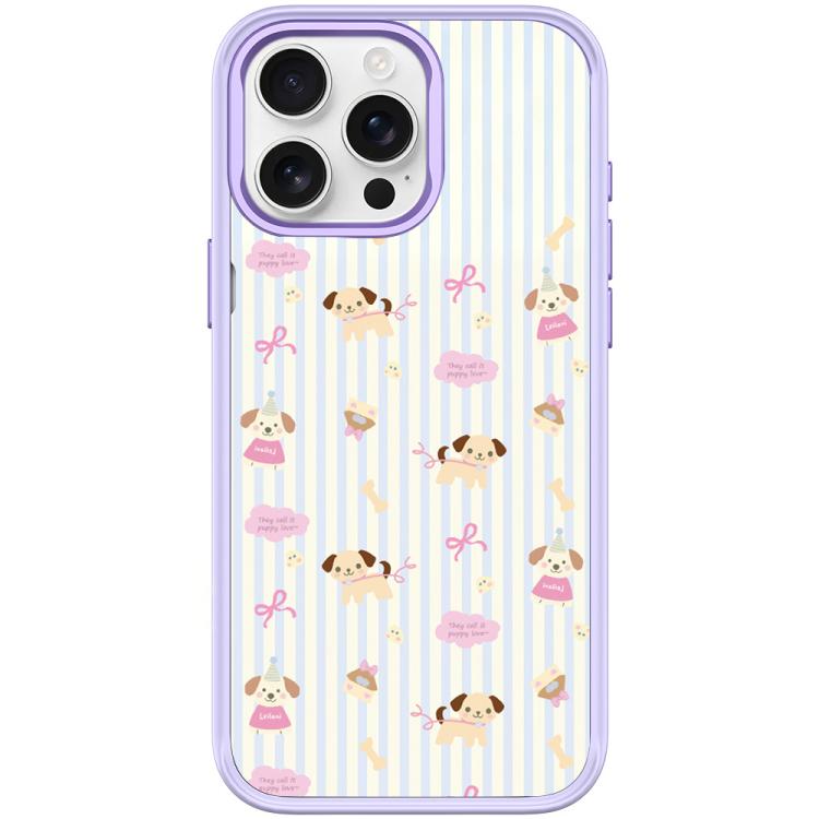 Custodia magnetica per telefono con motivo a strisce verticali e cane, For iPhone 16 Pro Max, For iPhone 16 Pro, For iPhone 15 Pro Max, For iPhone 15 Pro