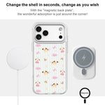 Custodia magnetica per telefono con motivo a strisce verticali e cane, For iPhone 17 Pro Max, For iPhone 17 Pro, For iPhone 17, For iPhone Air