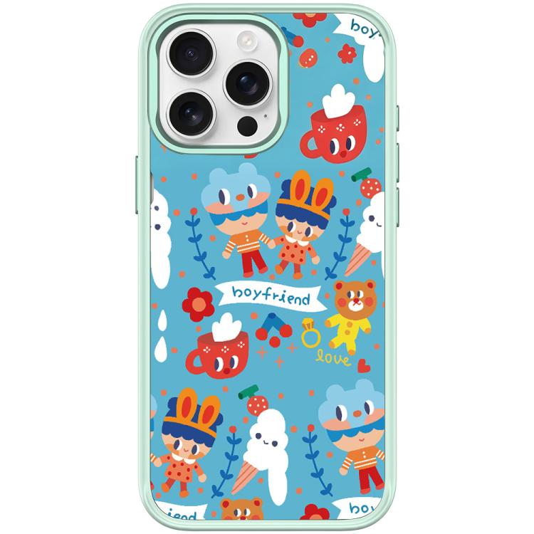 Custodia magnetica per telefono con motivo gelato, For iPhone 16 Pro Max, For iPhone 16 Pro, For iPhone 15 Pro Max, For iPhone 15 Pro