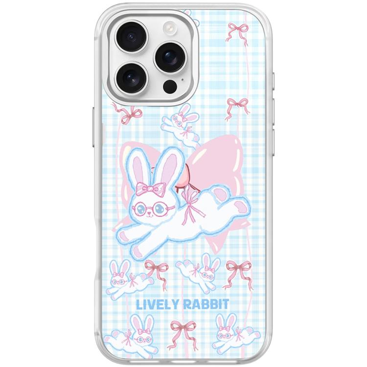 Custodia magnetica per telefono con motivo a coniglio arcobaleno., For iPhone 16 Pro Max, For iPhone 16 Pro, For iPhone 15 Pro Max, For iPhone 15 Pro