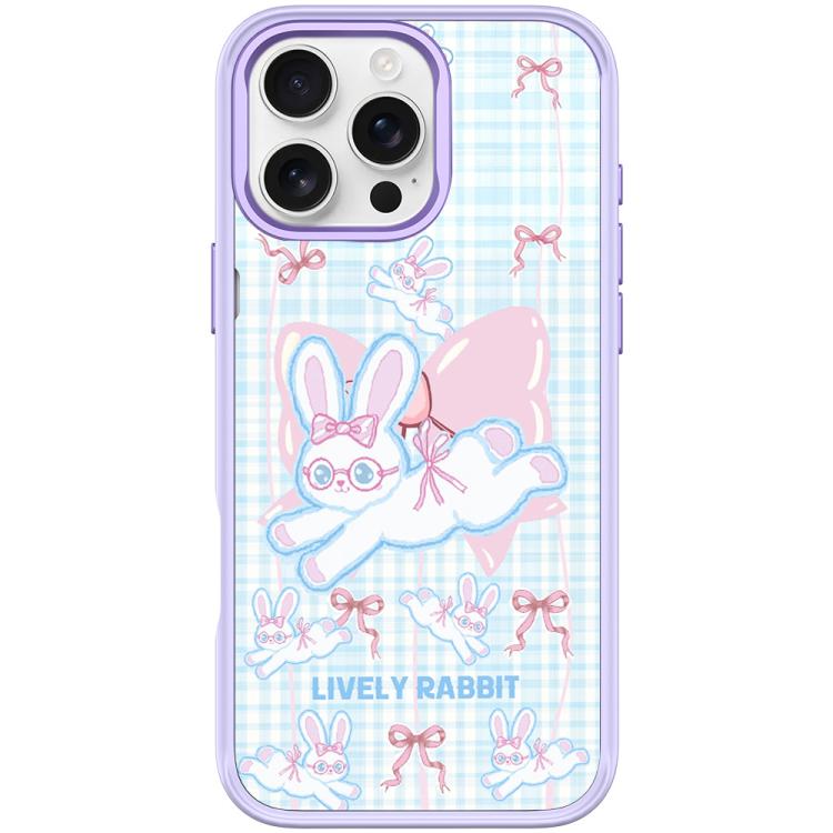Custodia magnetica per telefono con motivo a coniglio arcobaleno., For iPhone 16 Pro Max, For iPhone 16 Pro, For iPhone 15 Pro Max, For iPhone 15 Pro