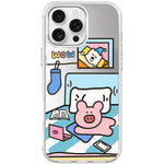 Adorabile custodia magnetica per telefono con motivo a maialino., For iPhone 16 Pro Max, For iPhone 16 Pro, For iPhone 15 Pro Max, For iPhone 15 Pro