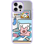Adorabile custodia magnetica per telefono con motivo a maialino., For iPhone 16 Pro Max, For iPhone 16 Pro, For iPhone 15 Pro Max, For iPhone 15 Pro