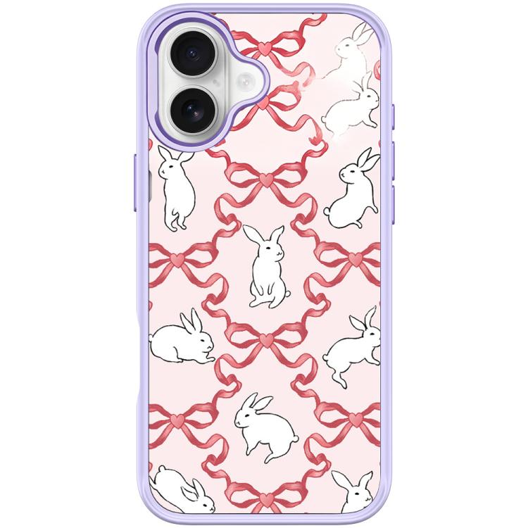 Custodia magnetica per telefono con motivo a farfalla e coniglio bianco., For iPhone 17 Pro Max, For iPhone 17 Pro, For iPhone 17, For iPhone Air