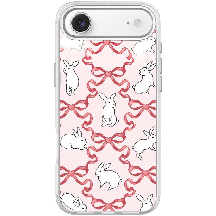 Custodia magnetica per telefono con motivo a farfalla e coniglio bianco., For iPhone 17 Pro Max, For iPhone 17 Pro, For iPhone 17, For iPhone Air