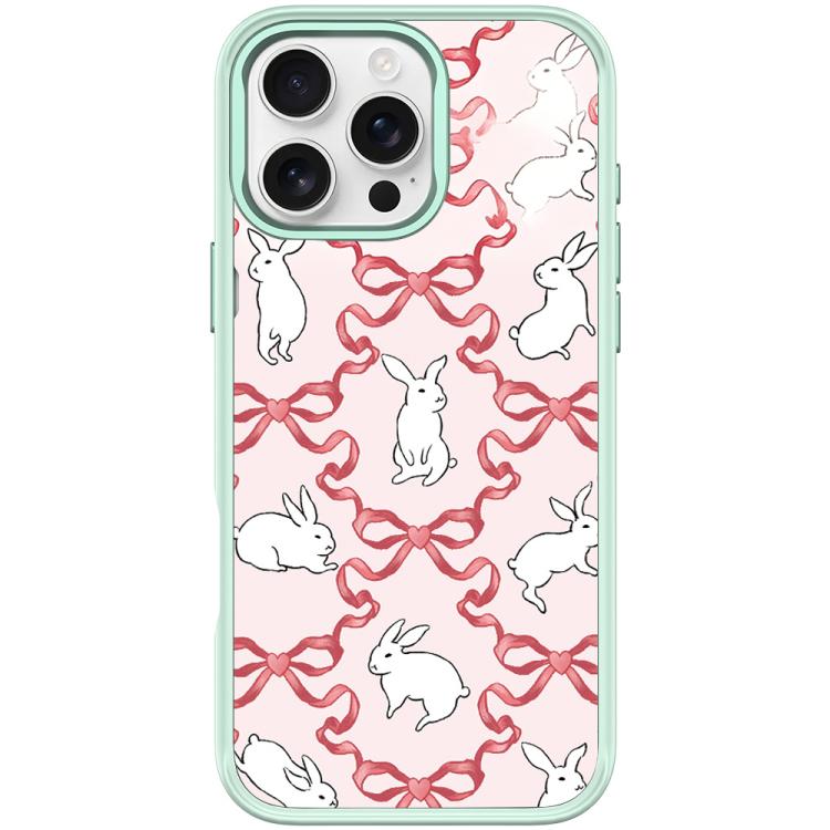 Custodia magnetica per telefono con motivo a farfalla e coniglio bianco., For iPhone 16 Pro Max, For iPhone 16 Pro, For iPhone 15 Pro Max, For iPhone 15 Pro