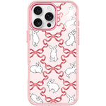 Custodia magnetica per telefono con motivo a farfalla e coniglio bianco., For iPhone 16 Pro Max, For iPhone 16 Pro, For iPhone 15 Pro Max, For iPhone 15 Pro