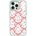 Custodia magnetica per telefono con motivo a farfalla e coniglio bianco., For iPhone 16 Pro Max, For iPhone 16 Pro, For iPhone 15 Pro Max, For iPhone 15 Pro