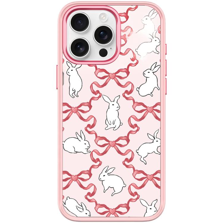 Custodia magnetica per telefono con motivo a farfalla e coniglio bianco., For iPhone 16 Pro Max, For iPhone 16 Pro, For iPhone 15 Pro Max, For iPhone 15 Pro