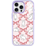 Custodia magnetica per telefono con motivo a farfalla e coniglio bianco., For iPhone 16 Pro Max, For iPhone 16 Pro, For iPhone 15 Pro Max, For iPhone 15 Pro