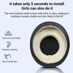 XDcase 1 paio di cuscinetti auricolari in similpelle, ricambio per cuffie, con strumento di estrazione, For Jabra Elite 45h / Evolve2 65