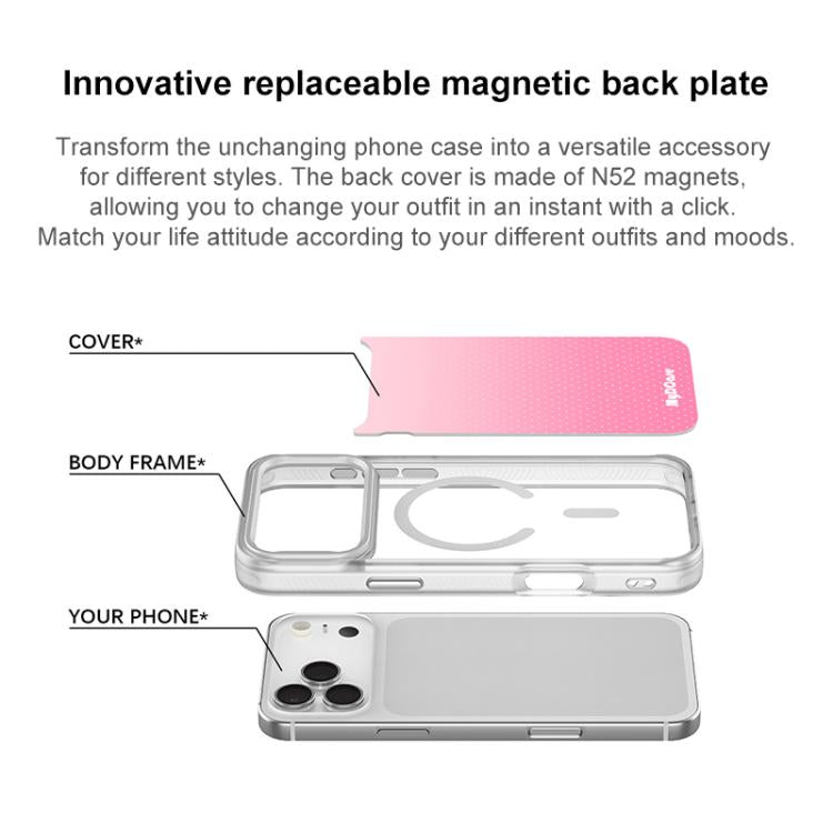 Custodia magnetica per telefono con motivo a pois rosso rosato, For iPhone 17 Pro Max, For iPhone 17 Pro, For iPhone 17, For iPhone Air