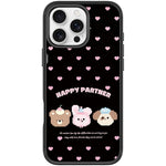 Custodia magnetica per telefono con motivo "Happy Partner", For iPhone 16 Pro Max, For iPhone 16 Pro, For iPhone 15 Pro Max, For iPhone 15 Pro
