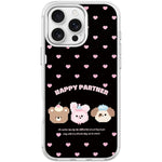 Custodia magnetica per telefono con motivo "Happy Partner", For iPhone 16 Pro Max, For iPhone 16 Pro, For iPhone 15 Pro Max, For iPhone 15 Pro