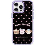 Custodia magnetica per telefono con motivo "Happy Partner", For iPhone 16 Pro Max, For iPhone 16 Pro, For iPhone 15 Pro Max, For iPhone 15 Pro