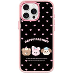 Custodia magnetica per telefono con motivo "Happy Partner", For iPhone 16 Pro Max, For iPhone 16 Pro, For iPhone 15 Pro Max, For iPhone 15 Pro