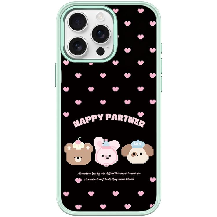 Custodia magnetica per telefono con motivo "Happy Partner", For iPhone 16 Pro Max, For iPhone 16 Pro, For iPhone 15 Pro Max, For iPhone 15 Pro