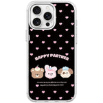 Custodia magnetica per telefono con motivo "Happy Partner", For iPhone 16 Pro Max, For iPhone 16 Pro, For iPhone 15 Pro Max, For iPhone 15 Pro