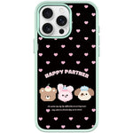 Custodia magnetica per telefono con motivo "Happy Partner", For iPhone 16 Pro Max, For iPhone 16 Pro, For iPhone 15 Pro Max, For iPhone 15 Pro