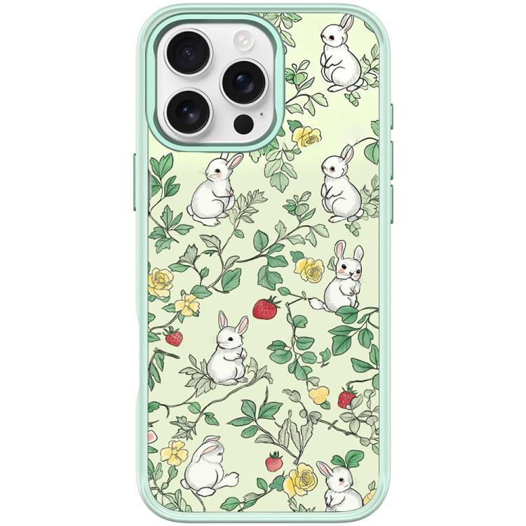 Custodia magnetica per telefono con motivo a coniglio e rami, For iPhone 16 Pro Max, For iPhone 16 Pro, For iPhone 15 Pro Max, For iPhone 15 Pro