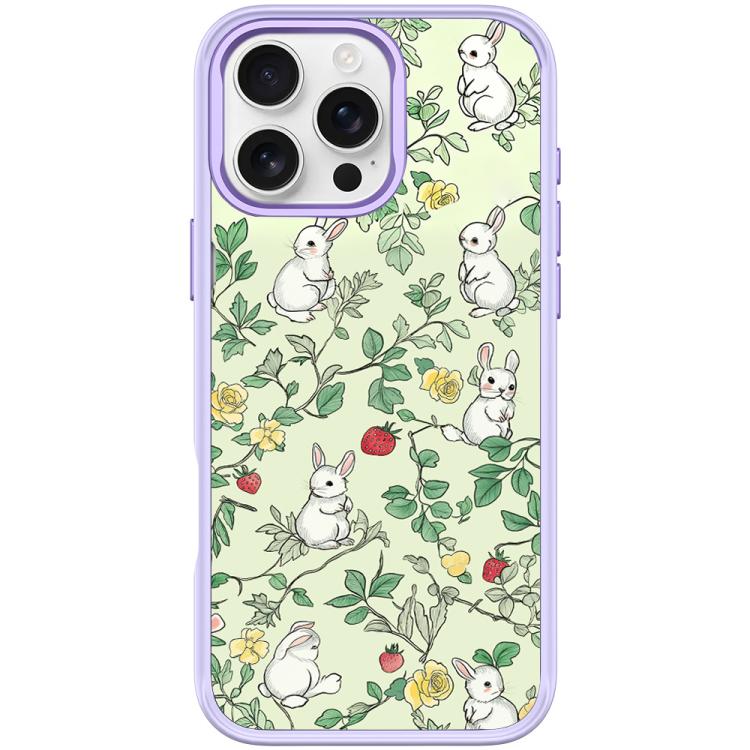 Custodia magnetica per telefono con motivo a coniglio e rami, For iPhone 16 Pro Max, For iPhone 16 Pro, For iPhone 15 Pro Max, For iPhone 15 Pro