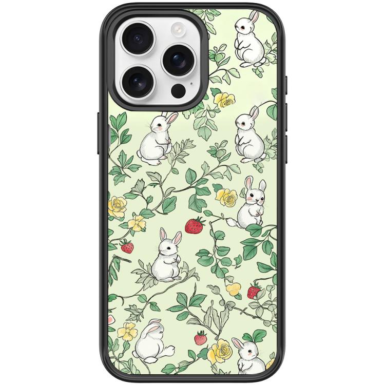 Custodia magnetica per telefono con motivo a coniglio e rami, For iPhone 16 Pro Max, For iPhone 16 Pro, For iPhone 15 Pro Max, For iPhone 15 Pro