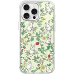 Custodia magnetica per telefono con motivo a coniglio e rami, For iPhone 16 Pro Max, For iPhone 16 Pro, For iPhone 15 Pro Max, For iPhone 15 Pro