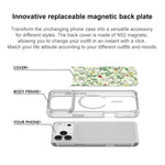 Custodia magnetica per telefono con motivo a coniglio e rami, For iPhone 16 Pro Max, For iPhone 16 Pro, For iPhone 15 Pro Max, For iPhone 15 Pro