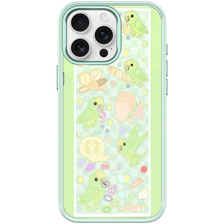 Custodia magnetica per telefono con motivo pappagallo verde, For iPhone 16 Pro Max, For iPhone 16 Pro, For iPhone 15 Pro Max, For iPhone 15 Pro