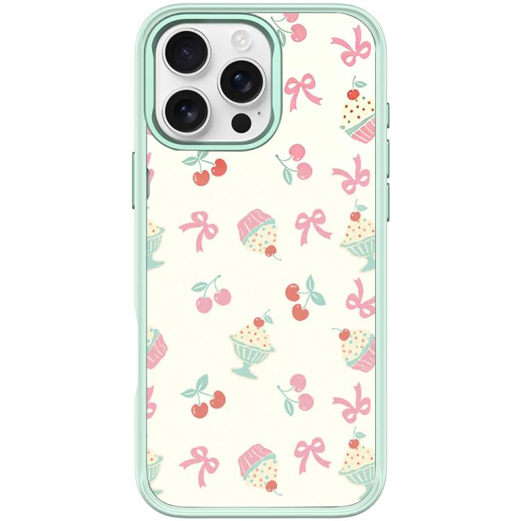 Custodia magnetica per telefono con motivo torta di ciliegie, For iPhone 16 Pro Max, For iPhone 16 Pro, For iPhone 15 Pro Max, For iPhone 15 Pro