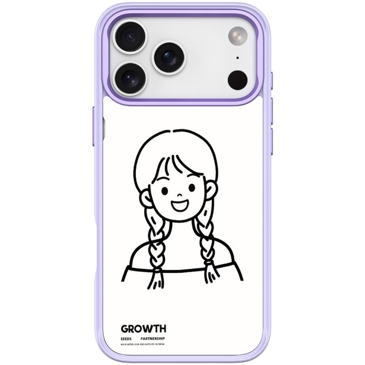 Custodia magnetica per telefono con motivo di ragazza con capelli a doppia treccia in stile schizzo, For iPhone 17 Pro Max, For iPhone 17 Pro, For iPhone 17, For iPhone Air