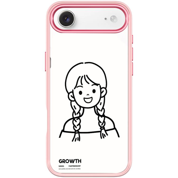 Custodia magnetica per telefono con motivo di ragazza con capelli a doppia treccia in stile schizzo, For iPhone 17 Pro Max, For iPhone 17 Pro, For iPhone 17, For iPhone Air