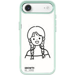 Custodia magnetica per telefono con motivo di ragazza con capelli a doppia treccia in stile schizzo, For iPhone 17 Pro Max, For iPhone 17 Pro, For iPhone 17, For iPhone Air