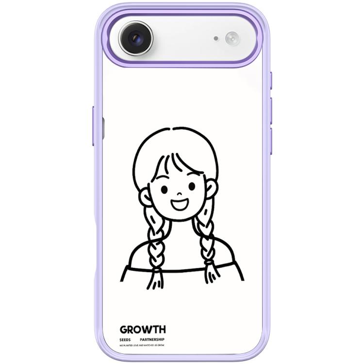 Custodia magnetica per telefono con motivo di ragazza con capelli a doppia treccia in stile schizzo, For iPhone 17 Pro Max, For iPhone 17 Pro, For iPhone 17, For iPhone Air