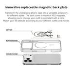 Custodia magnetica per telefono con motivo di ragazza con capelli a doppia treccia in stile schizzo, For iPhone 16 Pro Max, For iPhone 16 Pro, For iPhone 15 Pro Max, For iPhone 15 Pro