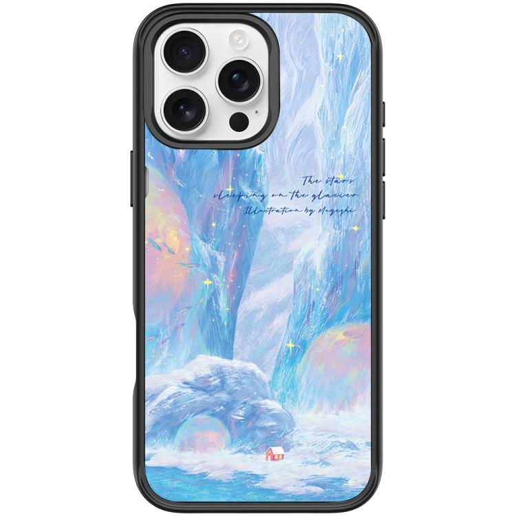 Custodia magnetica per telefono con motivo "Casa Rossa Ghiacciaio", For iPhone 16 Pro Max, For iPhone 16 Pro, For iPhone 15 Pro Max, For iPhone 15 Pro