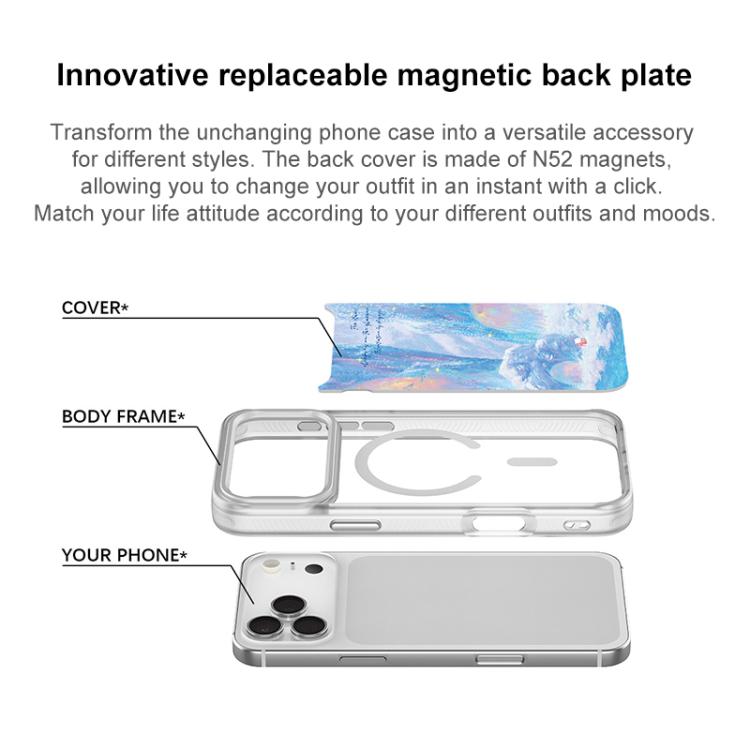 Custodia magnetica per telefono con motivo "Casa Rossa Ghiacciaio", For iPhone 17 Pro Max, For iPhone 17 Pro, For iPhone 17, For iPhone Air