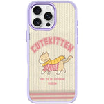 Adorabile custodia magnetica per telefono con motivo a gatto in lana, For iPhone 16 Pro Max, For iPhone 16 Pro, For iPhone 15 Pro Max, For iPhone 15 Pro