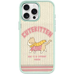 Adorabile custodia magnetica per telefono con motivo a gatto in lana, For iPhone 16 Pro Max, For iPhone 16 Pro, For iPhone 15 Pro Max, For iPhone 15 Pro