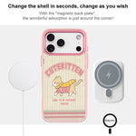 Adorabile custodia magnetica per telefono con motivo a gatto in lana, For iPhone 16 Pro Max, For iPhone 16 Pro, For iPhone 15 Pro Max, For iPhone 15 Pro