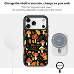 Custodia magnetica per telefono con motivo funghi della giungla, For iPhone 17 Pro Max, For iPhone 17 Pro, For iPhone 17, For iPhone Air